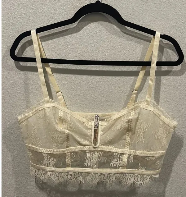 FREE PEOPLE Layer In Lace Ivory Bustier - Image 3