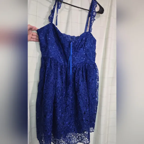 By Anthropologie Ruffle-Strap Corset Lace Mini Dress - Image 3