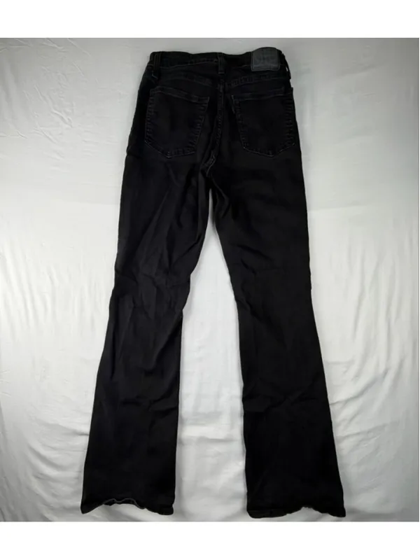 Levis 725 High Rise Bootcut Jeans 29 Black Stretch Denim Pants Leg Capsule - Image 3