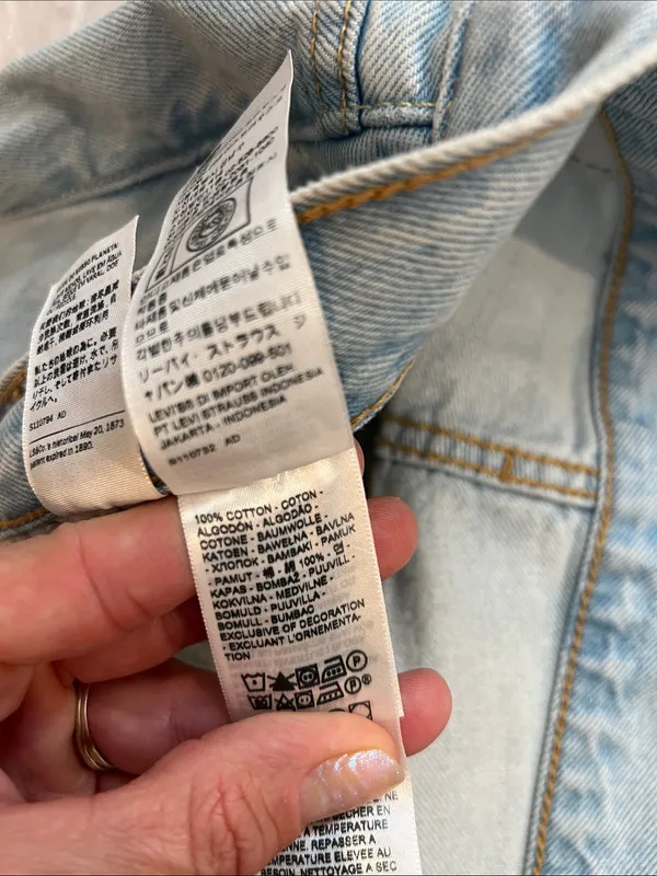 Levi's Light Blue 501 Straight Ripped Jeans size 28/30. - Image 11