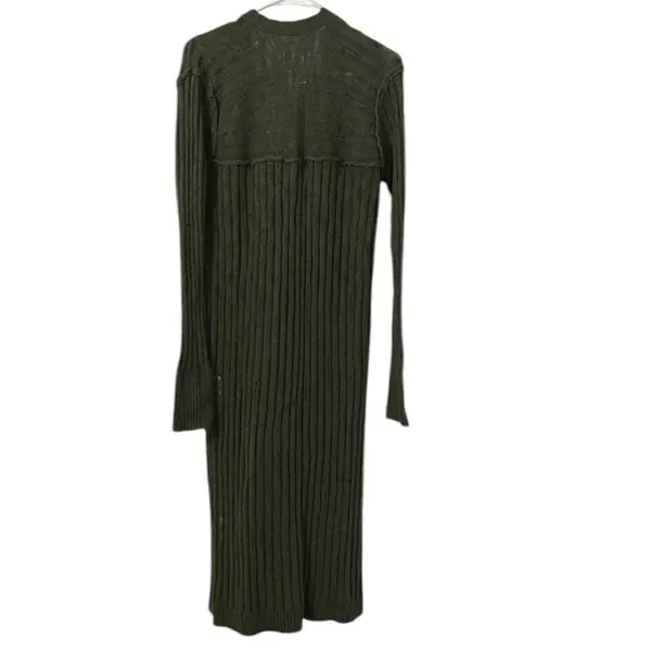 Pilcro Gauzy Olive Green Duster Cardigan Sweater(Size Medium) - Image 5