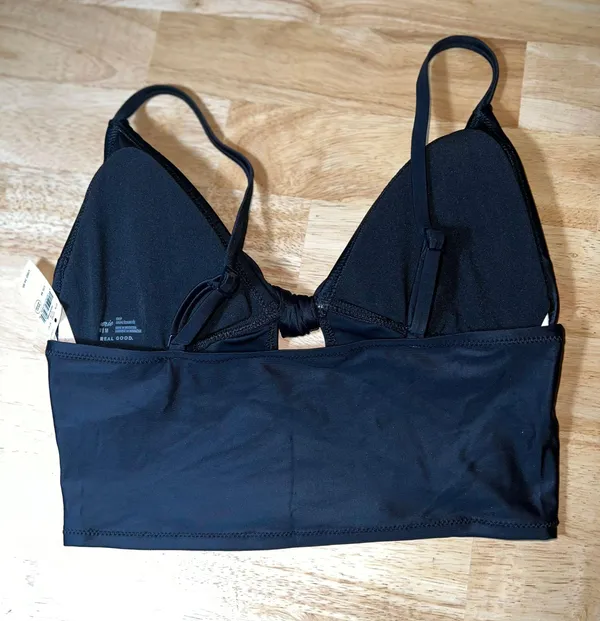 Aerie Medium Black Crop Bikini Top BNWTS $34.95 - Image 2