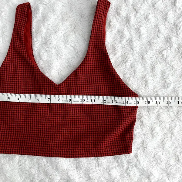 NEW Aerie Offline Red Herringbone Recharge Least Support Athletic Sports Bra M - Image 7