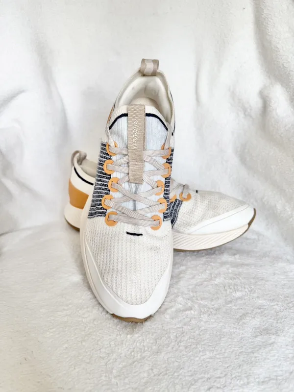 Allbirds Tree Glider Womens Size 10 Ivory Blue Athletic Running Shoes Sneakers - Image 4