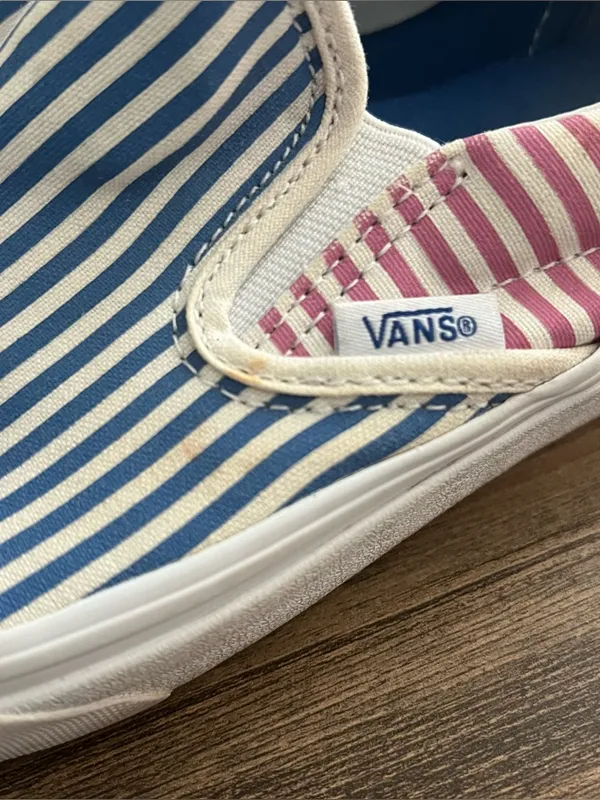 Vans Classic Slip-On Deck Club Mix Stripes Shoes Size 8 - Image 3