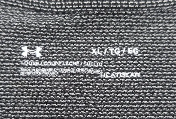 Under Armour Gray Short Sleeve V-Neck Heat Gear Loose Fit Shirt - Image 3