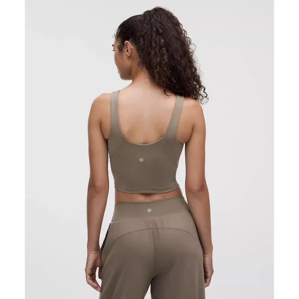 Lululemon Align Tank Top V-Neck Nulu Cropped Yoga Longline Bra Size 6 - Image 2