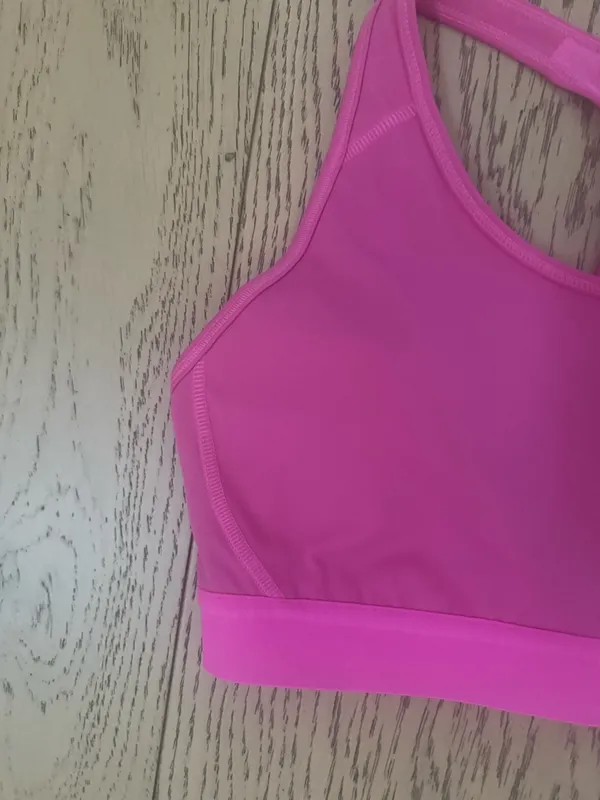 adidas Bright Pink Racerback Performance Sports Bra - Image 7