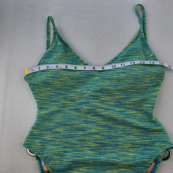 Cotton On Body NWT Strapy One Piece Brazilian Swimsuit Green Blue Space Dye M - Image 8