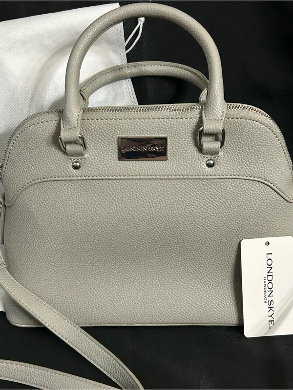 London Skye Women’s Light Grey Satchel Handbag Purse NWT - Image 2