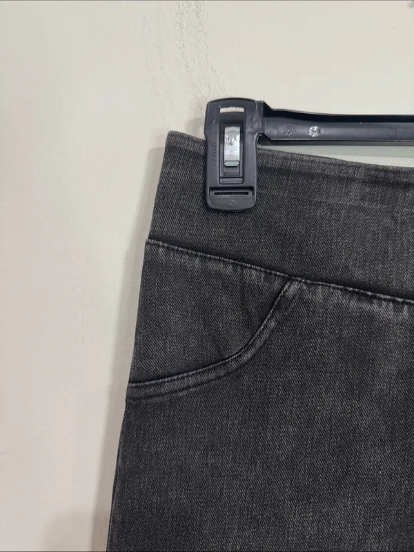 HALARA Flex High Waisted Pocket Denim Casual Leggings Washed Black size M - Image 6