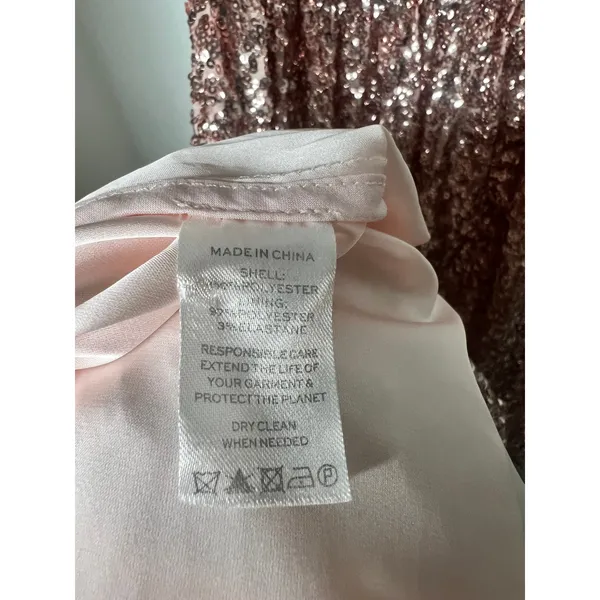 Hill House The Ellie Rose Gold Sequin Nap Dress XXS - Image 6