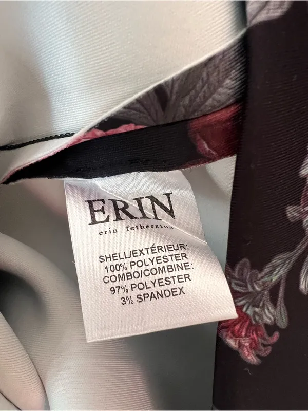 NWOT Erin Fetherston Black Floral Cocktail Dress Women's Size‎ 10 Romantic Party - Image 7