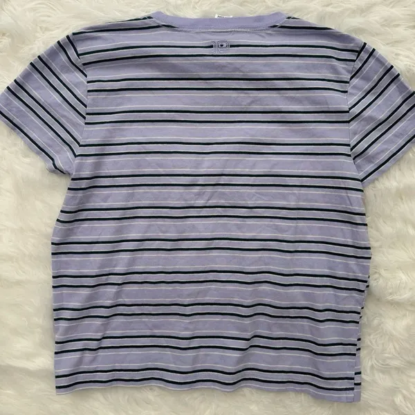 PINK Dreamer Cotton Tee Purple Cloud Stripe Size Medium - Image 8