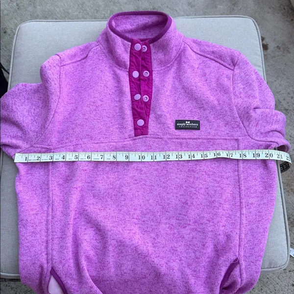 Simply Southern Magenta Fleece Pullover size XL - Image 6