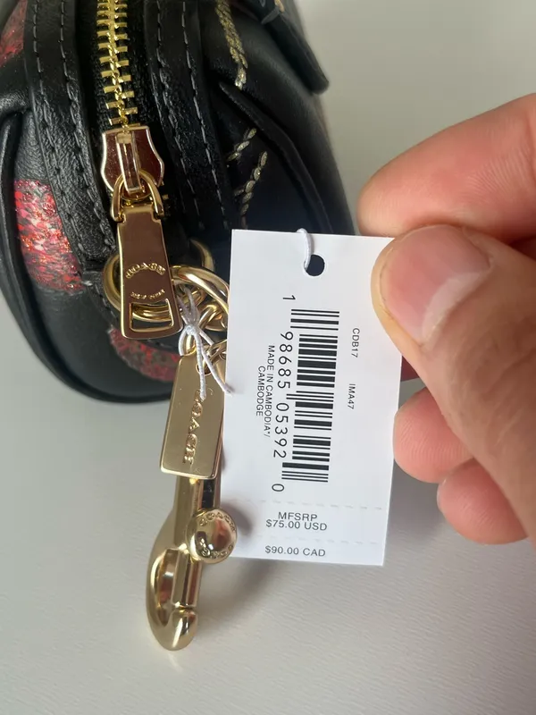 Coach Mini Rowan Bag Charm With Cherry Print - Image 5
