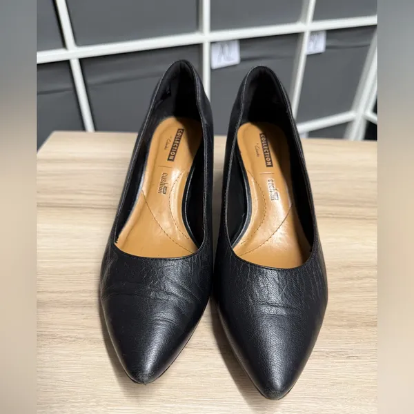 Collection by Clark’s Classic Black Leather Women's Pumps - Image 2