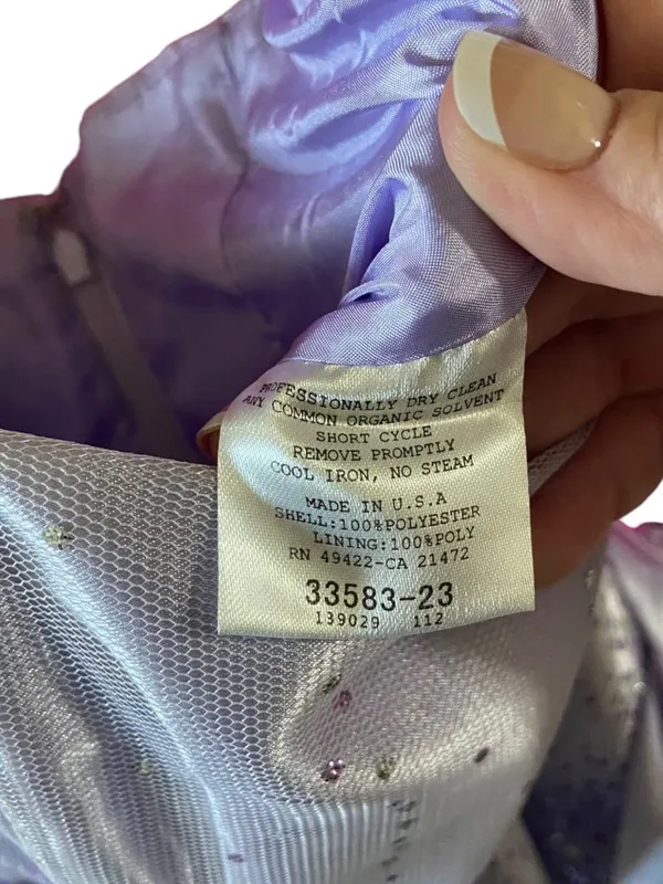 Gunne Sax Jessica McClintock Vintage Strapless Dress Purple Size 3 Homecoming - Image 4