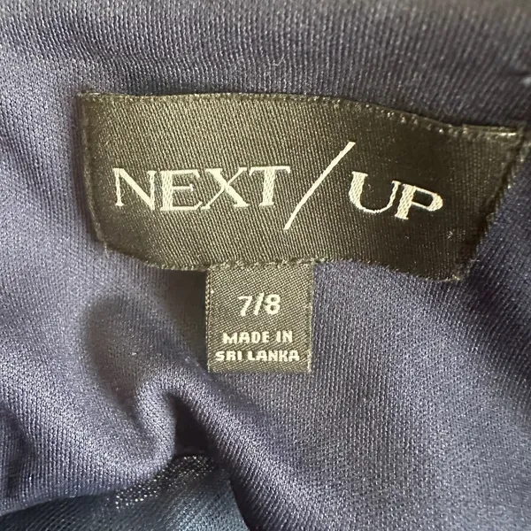 Next Up Corset Tiered Ruffle Mesh Mini Dress Navy Blue Party Cocktail Size 7/8 - Image 6
