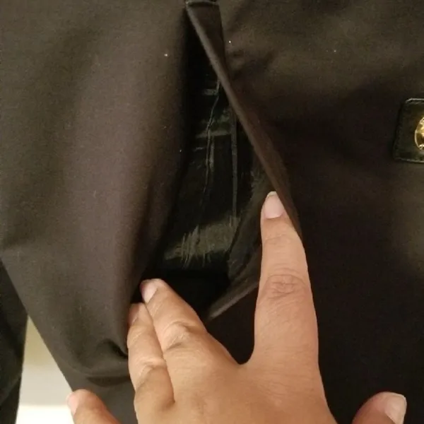 Michael Kors Black Trench Coat SZ:L - Image 7