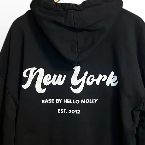 Hello Molly Exclusive Base Slip On New York‎ Black Hoodie Size XL - Image 9