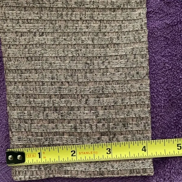 Jones New York NWT szM long sleeve heathered grey tan cowl neck high low tunic - Image 12