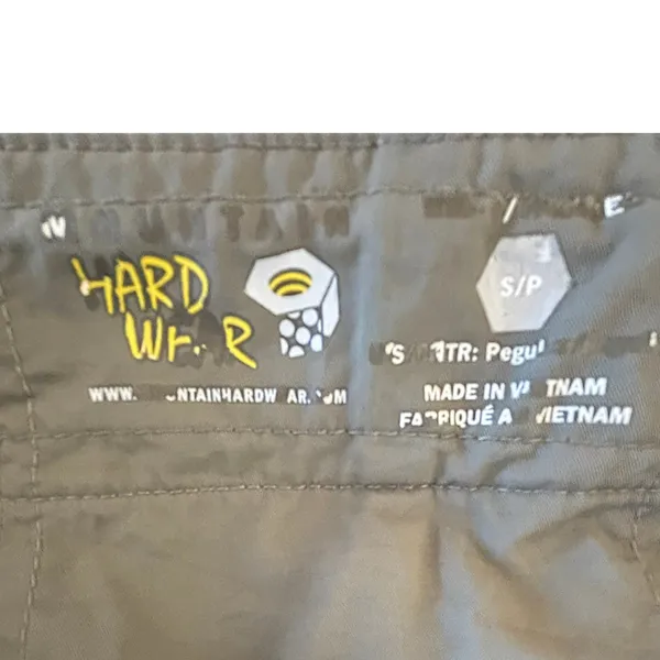 Mountain Hardware S Men's Tan Belted Hiking Trail Pants Outdoor Olive 28" inseam - Image 2