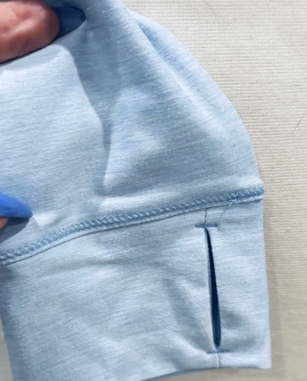 Harmony Balance Light Blue Cropped Ruched Zip-Up Hoodie - Image 7