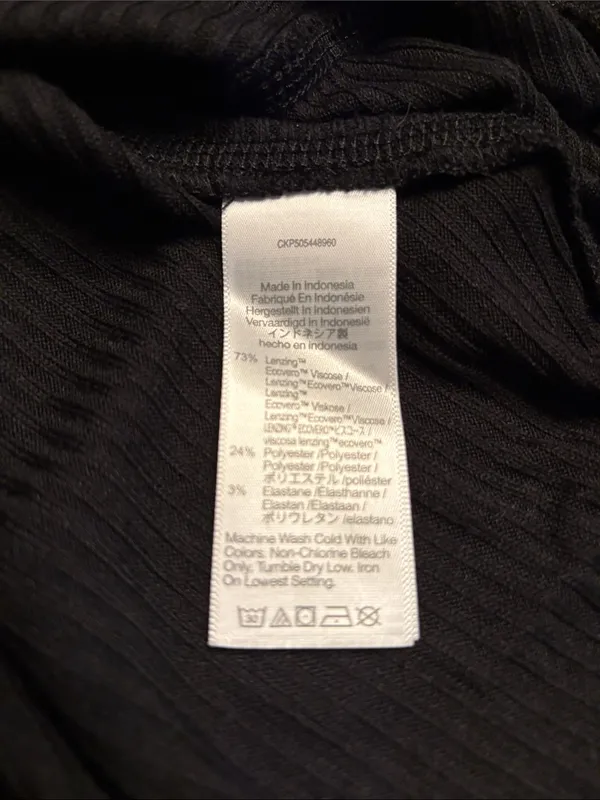 Madewell Ribbed Turtleneck Long-Sleeve Tee black Size L NWT - Image 6