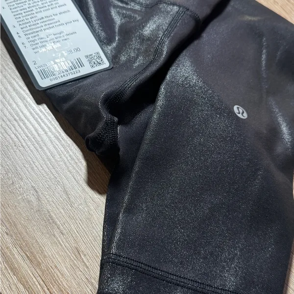 lululemon athletica Black Shiny High-Rise Leggings - Image 4