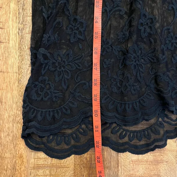 XCVI Sheer Mesh Lace Tunic Top‎ Dress XS Bell Sleeves Dark Romantic Whimsigoth - Image 12