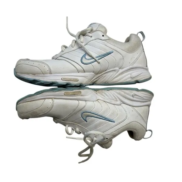 Nike Women's View II‎ Walking Sneakers White/Ice Rolling Rail Blue Size 9 - Image 4