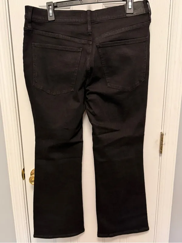 Madewell Mid Rise Kick Out‎ Jeans Black Size 32 Cropped Straight hem - Image 4