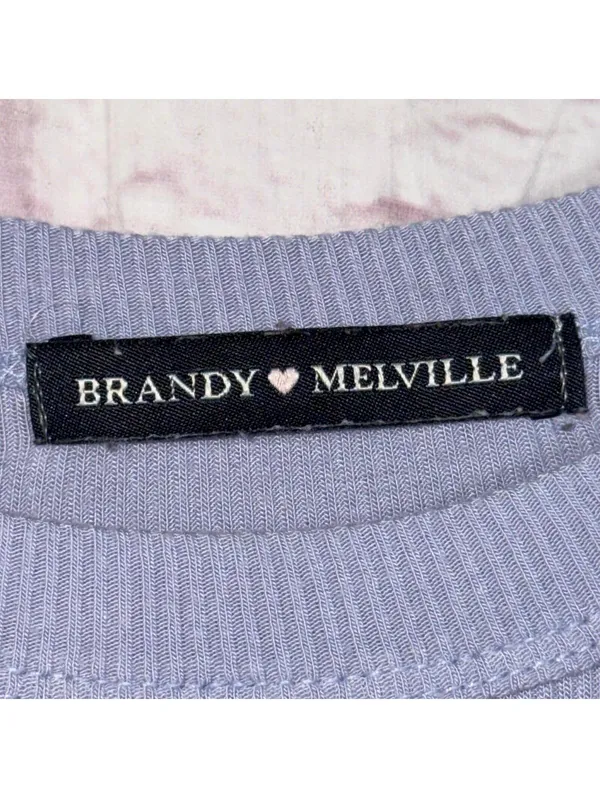 Brandy Melville Ribbed Short Sleeve Small T-Shirt - Image 5