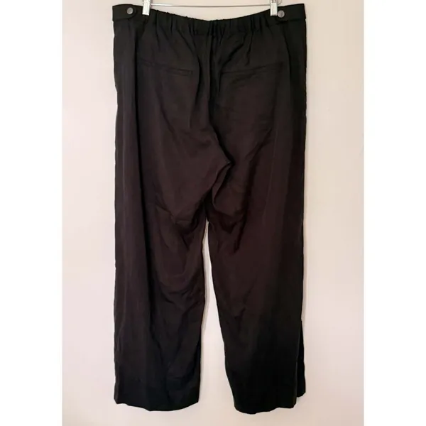 Banana Republic Tencel Wide Leg Pants Mid Rise Pleated Office Siren Trouser XL - Image 3