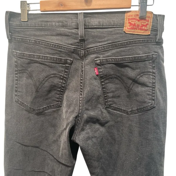 Levi’s Wedgie Straight Jeans Gray High Rise Button Fly 31 - Image 7