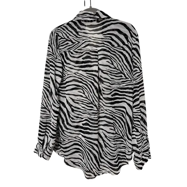 Princess Polly Zebra Print Button Down Shirt S - Image 7