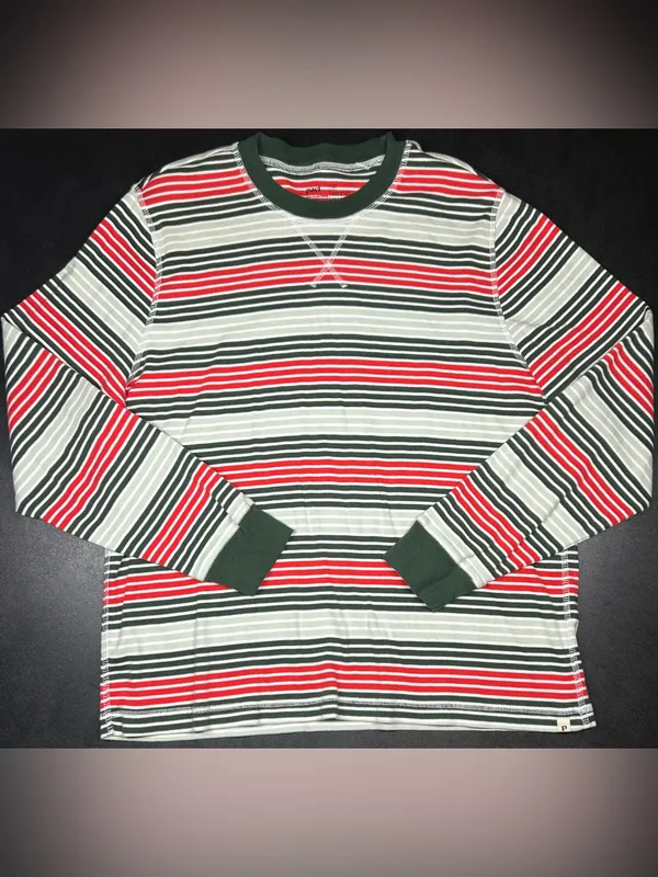 Pact Unisex Size XL Flurry Stripe One For All Holiday Pajama Set - Image 2