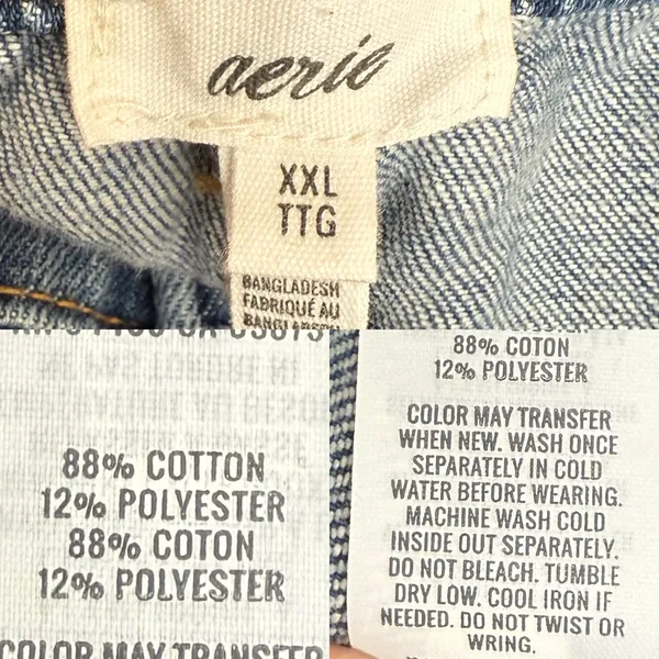 NEW Aerie Womens Shorts Denim Distressed Frayed Hem Casual Size XXL - Image 11