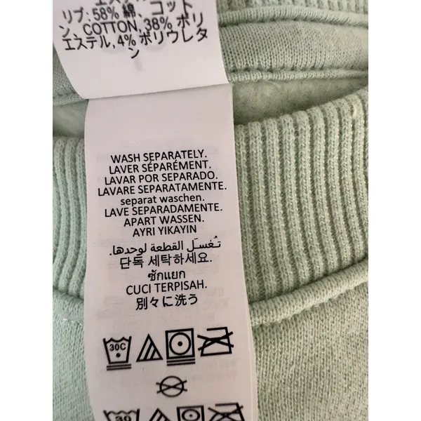 Aloha Island Alo Yoga Cropped Accolade Crew Neck Pullover Sweatshirt Spearmint Size Medium‎ - Image 11