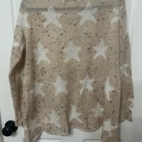 Wildfox Seeing Stars Lennon confetti distressed‎ Sweater Size XS - Image 7