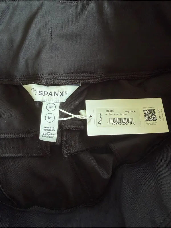 NWT Spanx On The Move Slim Pant Black Size Medium - Image 6