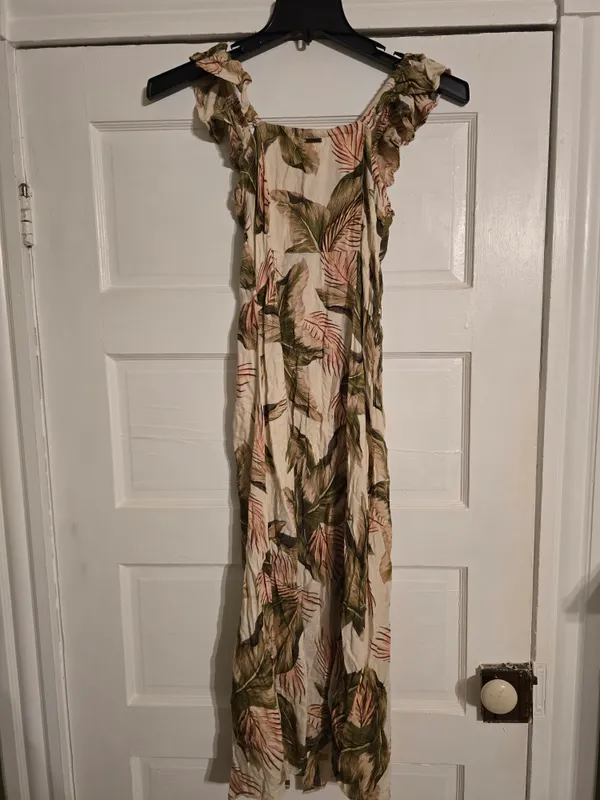 Billabong Pink & Olive Floral Midi Dress NWT Small - Image 9