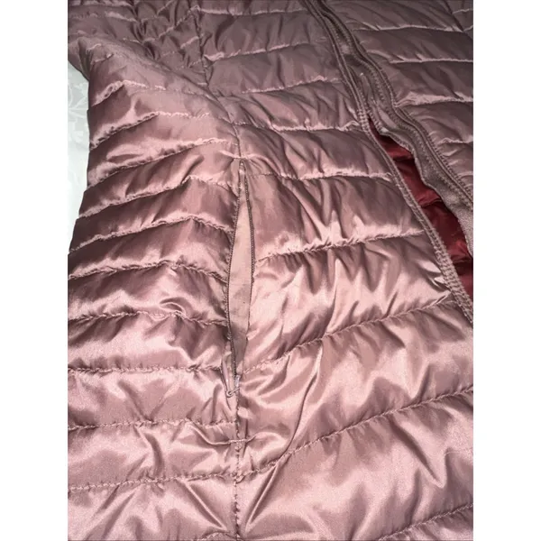 Eddie Bauer Astoria Hooded Down Parka Womens S Pink Mauve Jacket LONG COAT - Image 6