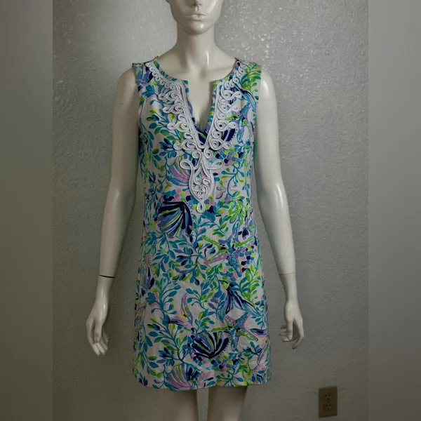 LILLY PULITZER Harper Shift Resort White Shell Beach Dress Rt. $148 - Image 2