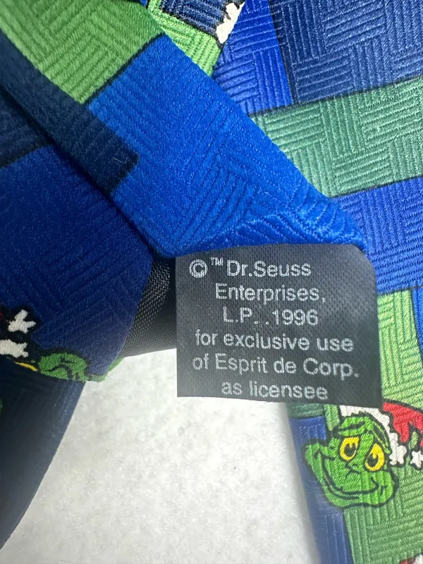 Dr.Seuss Brand Mens Tie Grinch Vintage Necktie Novelty Christmas Accessories - Image 8