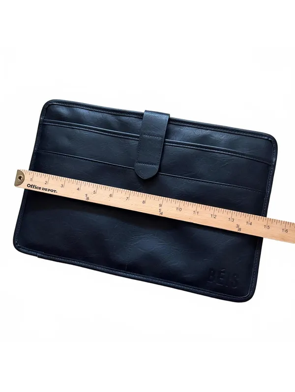 Beis Padded Faux Leather Laptop Case Sleeve Insert Travel Folio Black 15"x10" - Image 3
