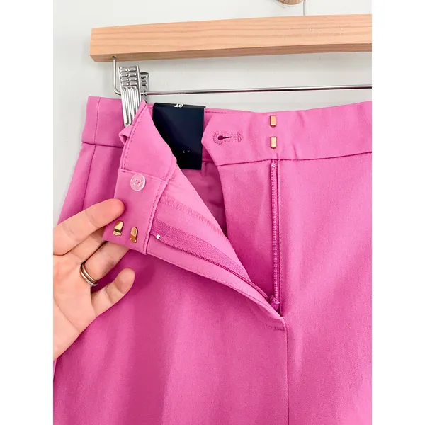 J Crew Factory | NWT | Kallie straight-leg pant | Vivid Fuchsia Pink | Sz 0T - Image 5