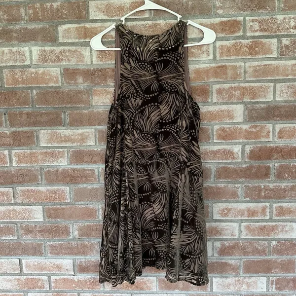 Free People Ellie Mini Dress Velvet Brown Studded XS Witchy Fairy Grunge Boho - Image 7