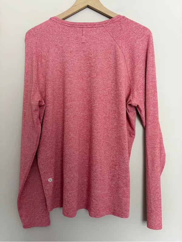 Lululemon License to Train Classic-Fit Long-Sleeve Shirt Heathered Vintage Rose - Image 3